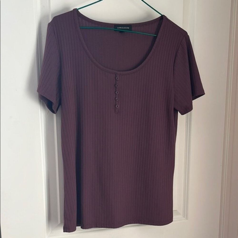 Purple Short Sleeve Top